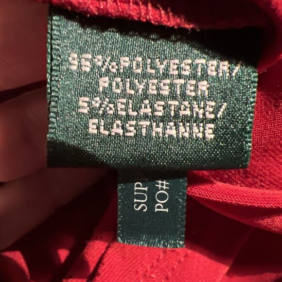 Lauren Ralph Lauren One Shoulder Draped Evening Gown Red Slinky Knit Size 8 - Picture 11 of 12